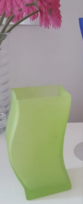 Jarra vidro fosco verde