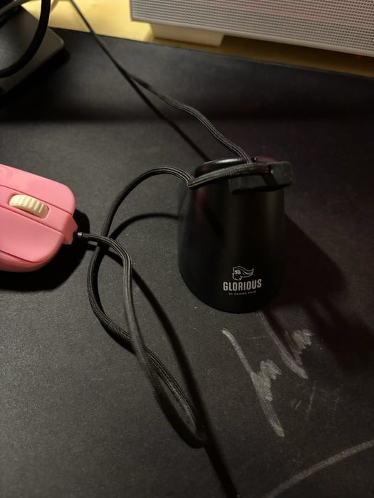 Rato Zowie S1 Divina Pink com Paracord, Hyperglides e Bungee