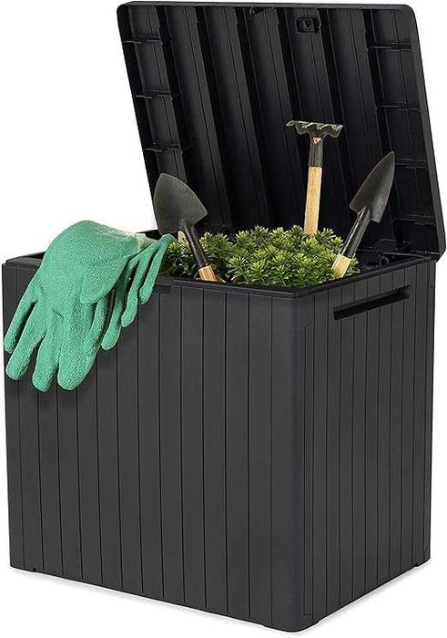 Keter City Box Skrzynia Ogrodowa, Ciemnoszary, ‎44 x 58 x 55 cm; 3.77 kg, 113 l