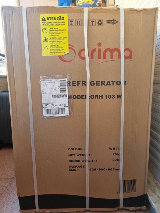 Frigorífico Mini Bar Orima ORH103W | 102L, Porta Reversível, Classe E com congelador