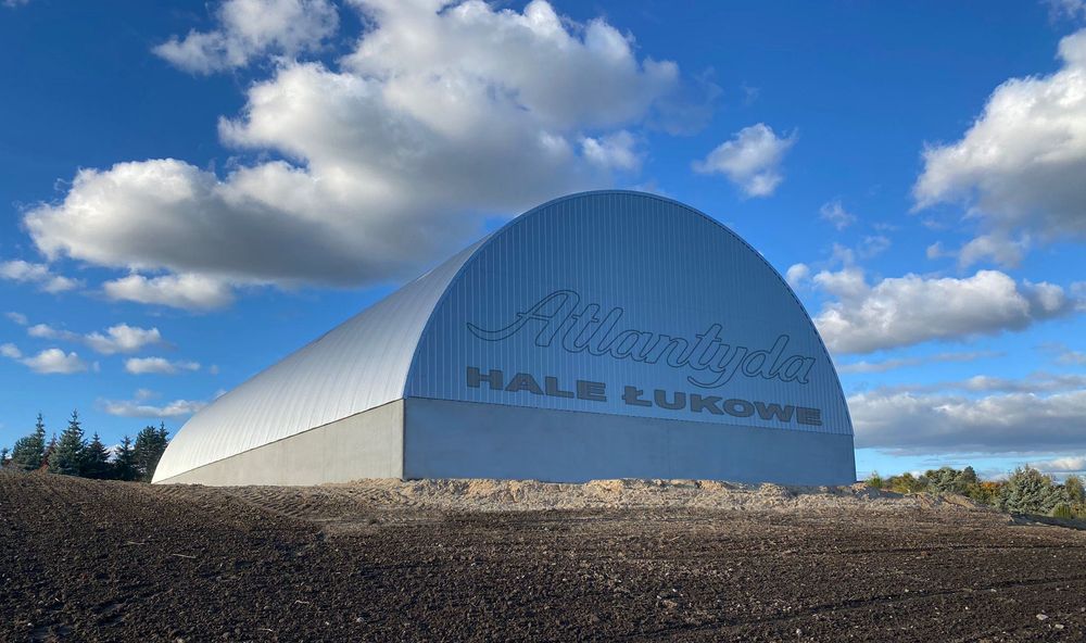 Hala Łukowa na bale stalowa 9,30x30m wiata hangar garaż konstrukcja