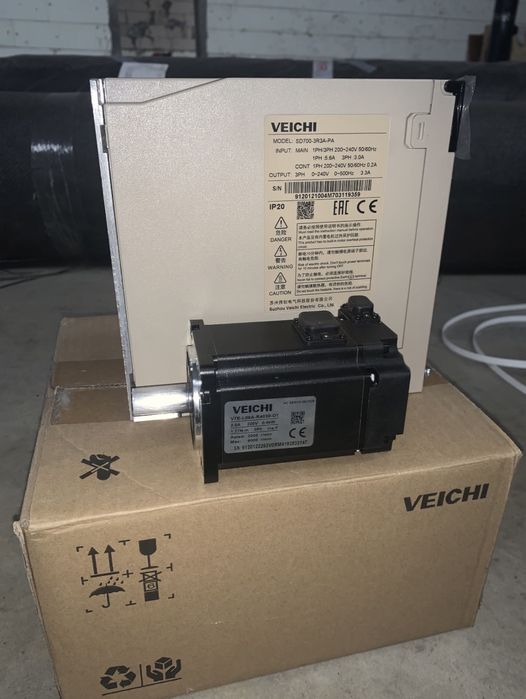 Сервомотор комплектний сервопривод Veichi 400 Вт 1.27 Hm 220 В