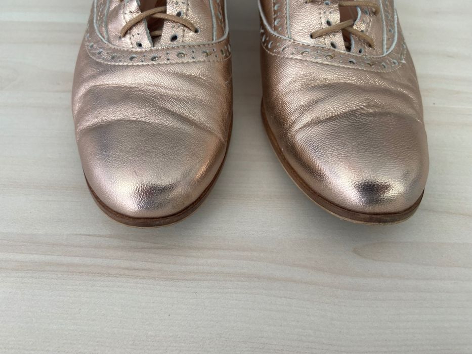 Złote oxfordy Pasoapaso Alisa 39