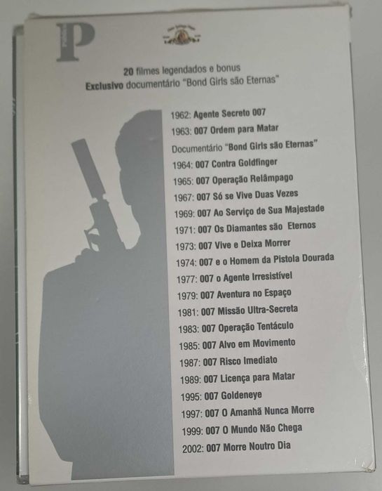 Pack 1 com 25 Filmes do 007 (21 Novos e Selados), Inclui o Spectre