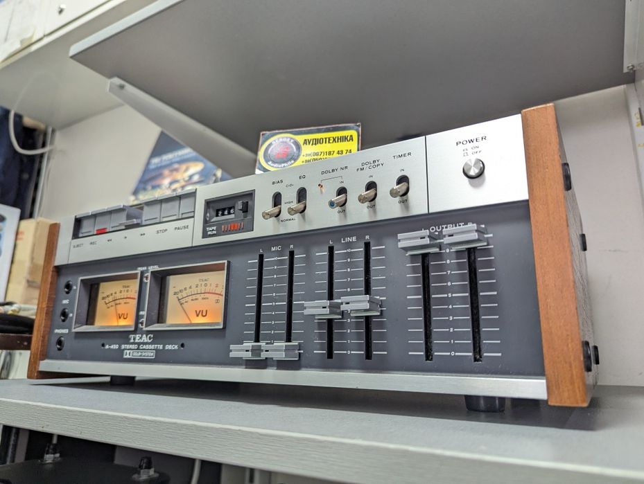 TEAC A-450. Stereo Cassette Deck. Dolby Copy/Timer.  Вес 9,5 кг. JAPAN