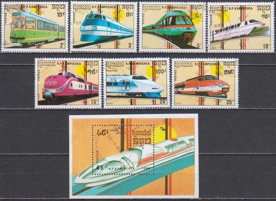 Марки поштові різних країн та континентів на тему Транспорт