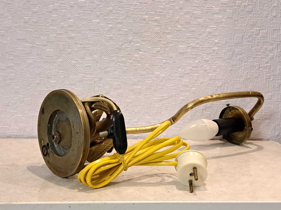 Старинный бронзовый светильник - Дракон - бронза.