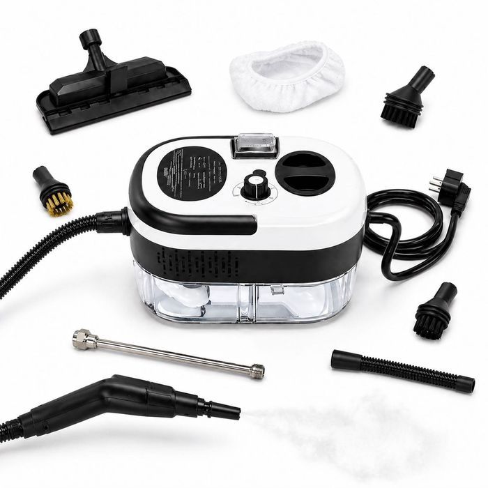 MYJKA PAROWA 2500W zestaw z akcesoriami eko, parownica do okien, kuchni, łazienki.
