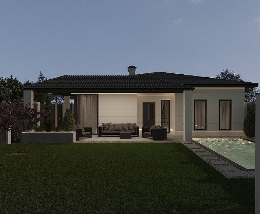 Одноэтажный дом с террасой‼️ Червонный Хутор! Рассрочка 18 месяцев!