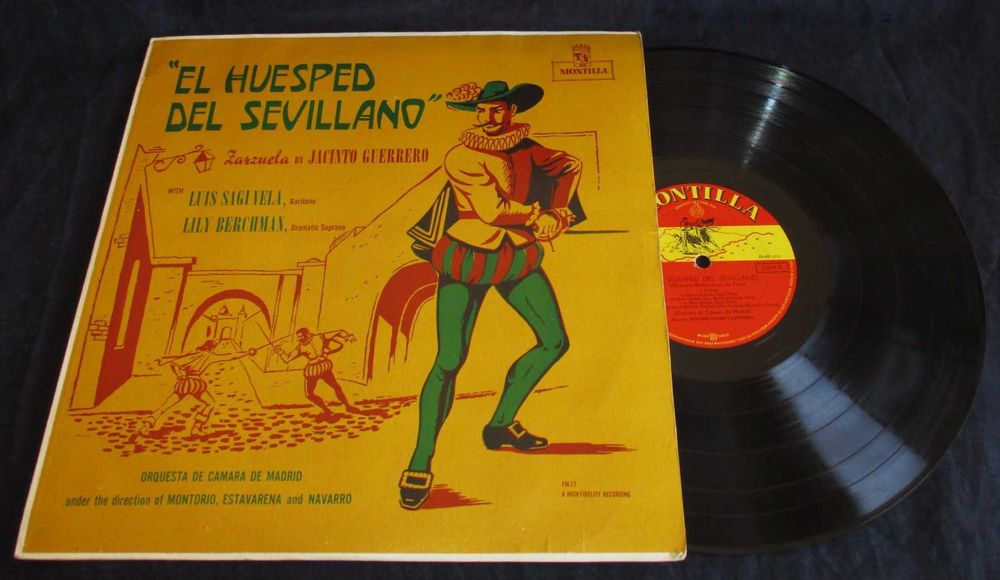 Disco LP Vinil El Huésped Del Sevillano Jacinto Guerrero