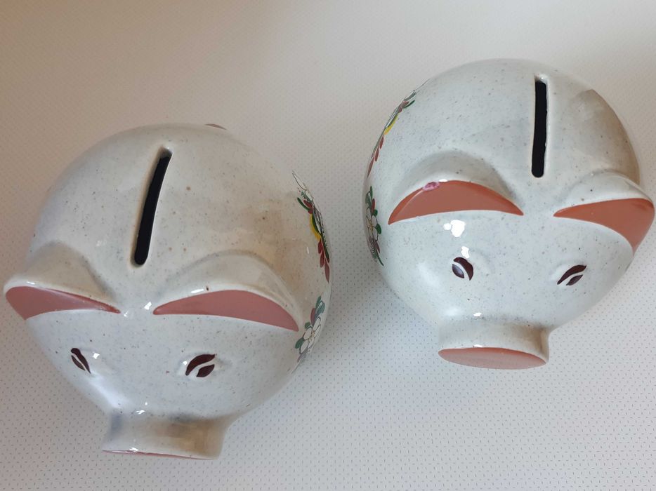 Dois porquinhos mealheiro - Piggy Bank - Anos 60