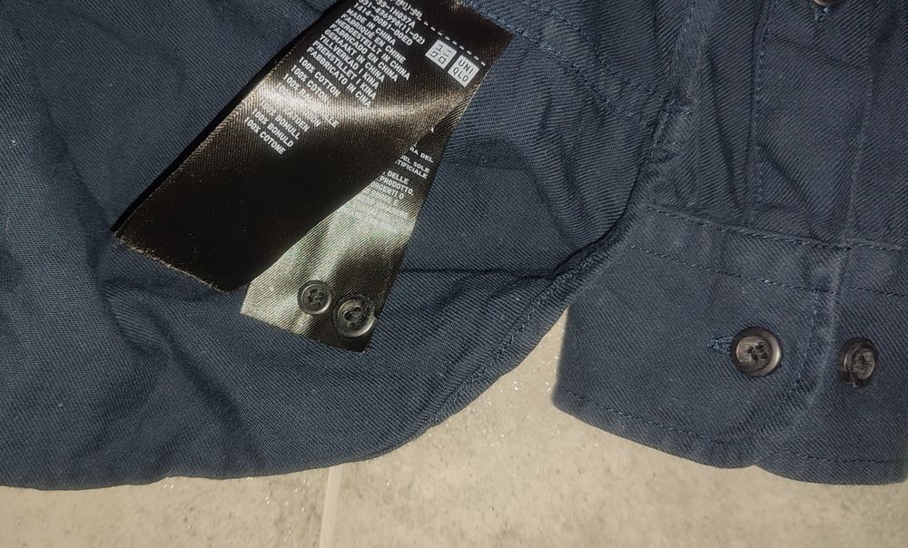 Koszula Uniqlo r. XS granat stójka