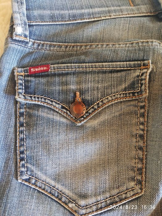 Calças de ganga de cintura baixa