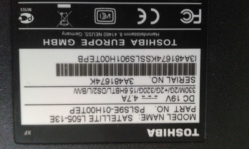Toshiba L505 (i3) como novo