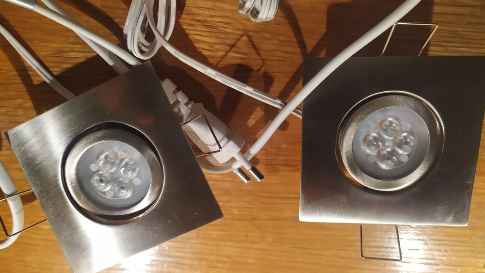 Lampy,3 Punkty ledowe  podsufitowe -solidne, trwałe