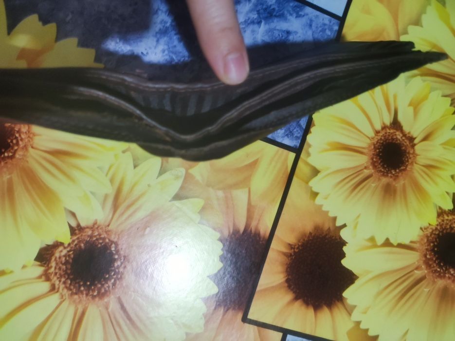 Carteira Signature em pele genuína