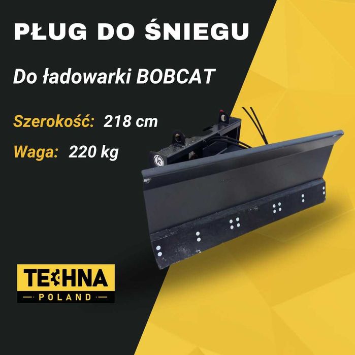 Pług śnieżny z hydraulicznym wychyłem mocowanie Bobcat gehl  Wacker