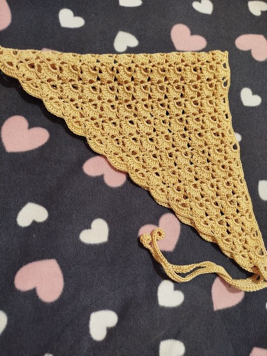 Косынка на голову вязаная женская