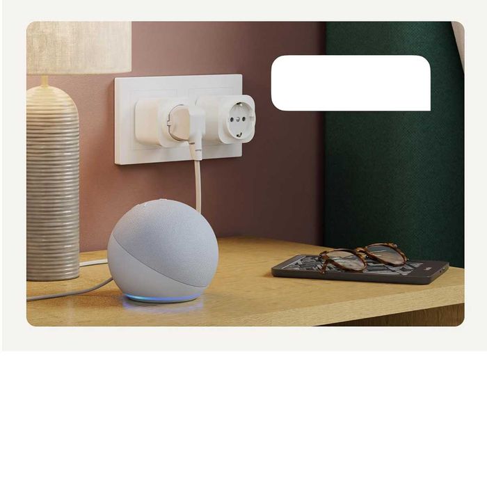 Amazon Basics Inteligentne gniazdo Wi-Fi do gniazd UE kompatybilne z Alexą