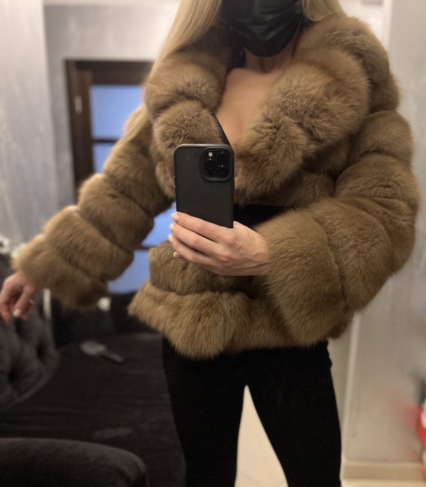 Шикарная шуба из куницы, 4:1, цвет соболь тортора