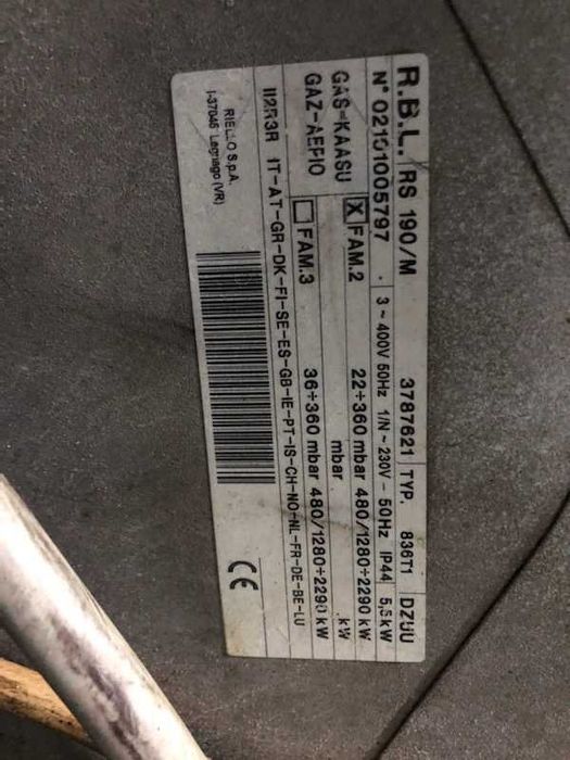 Kocioł Babcock ze stali kwasoodpornej + palnik gazowy