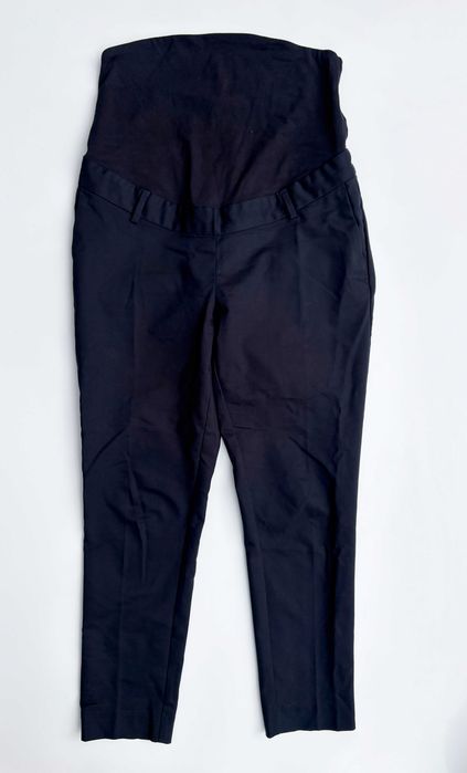 Spodnie H&M Mama Eleganckie Granatowe M 38 Ciążowe