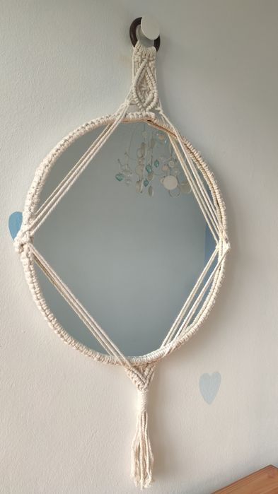 Espelho em macramé