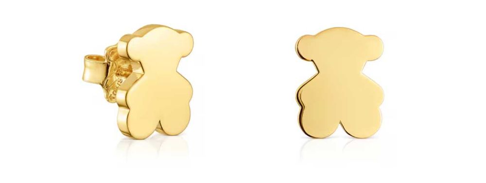 TOUS kolczyki Sweet Dolls 1,2cm żółte srebro 925 oryginał