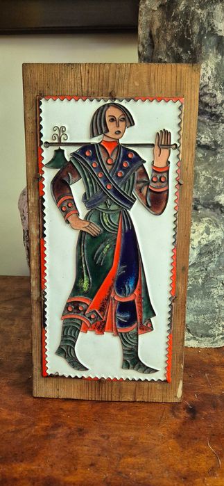 Rosyjska tablica relief Książę Igor Kijowski ikona prawosławie emalia