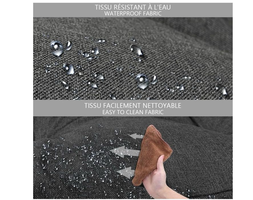 Poduszki na palety 120x80, oparcie 120x40 wodoodporne szare