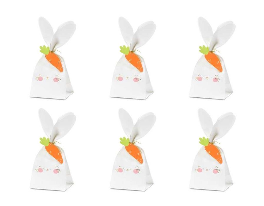Torebki papierowe na słodycze "króliki" 7,5cm/9cm/22,5cm 1opak./6szt.