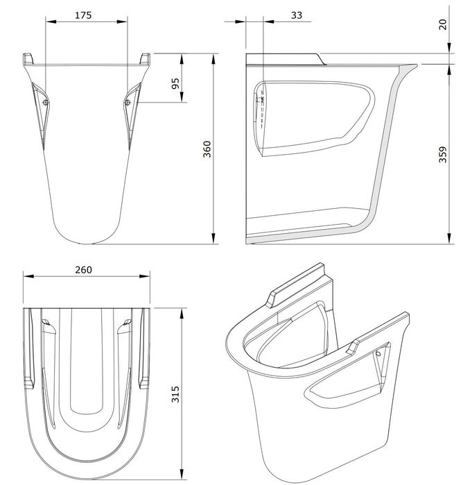 Lavatório Suspenso Sanindusa Aveiro