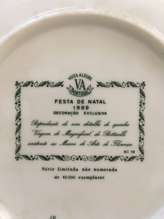 Pratos de natal Vista Alegre