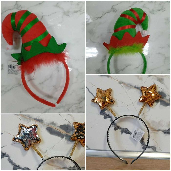 Обручи Ельф олень Світяться обручі рожки вушка зірочки капелюх