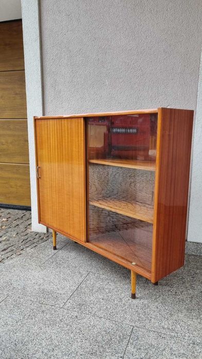 Biblioteczka Witryna Design PRL Lata 70 Violetta wysoki połysk