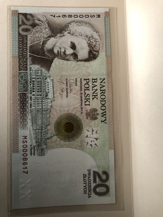 Banknot kolekcjonerski Maria Skłodowska-Curie