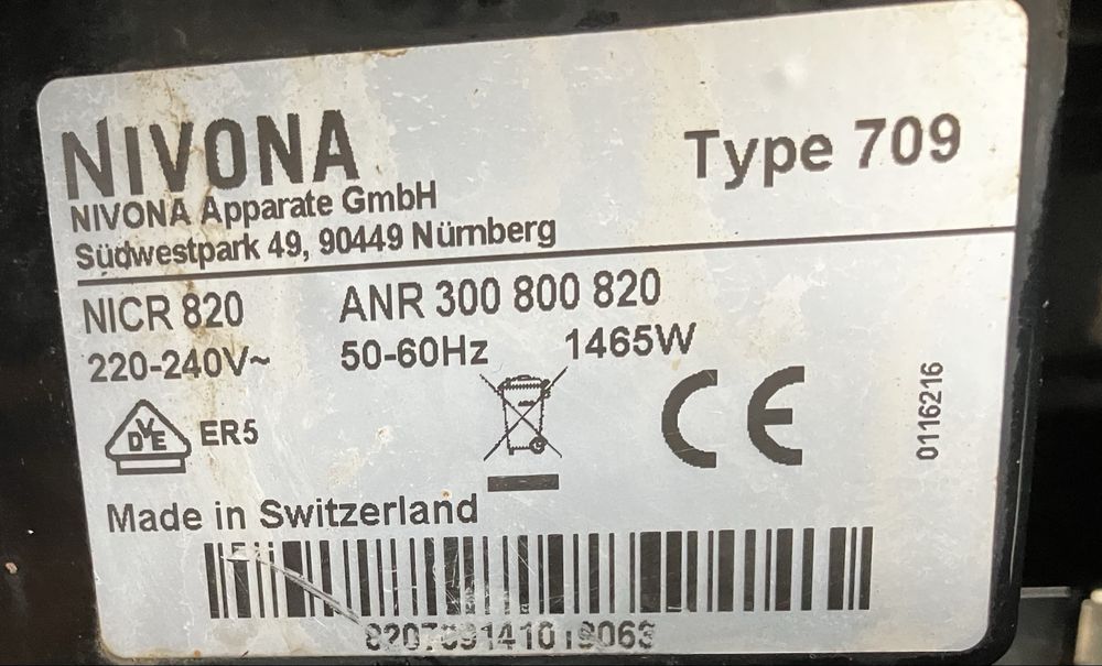 Nivona 820 CafeRomatica NCIR 820 Ekspress do kawy - uszk. Opis