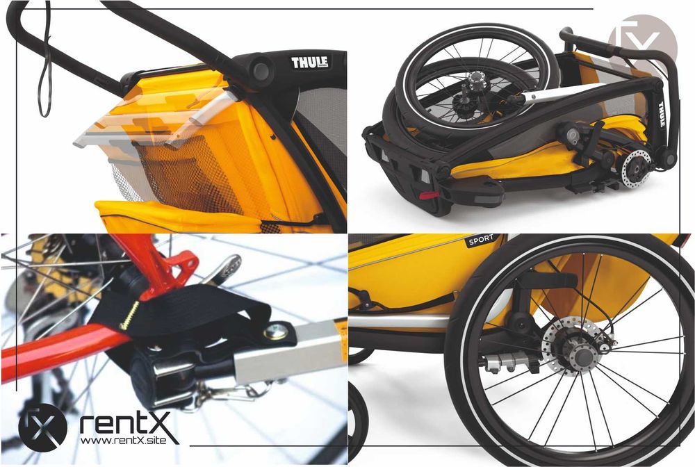 Przyczepka rowerowa dla dzieci Thule, riksza - wynajem
