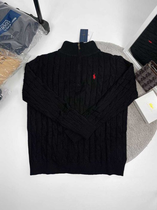 Светр POLO RALPH LAUREN чоловічий синій/чорний. Дуже якісно зроблений