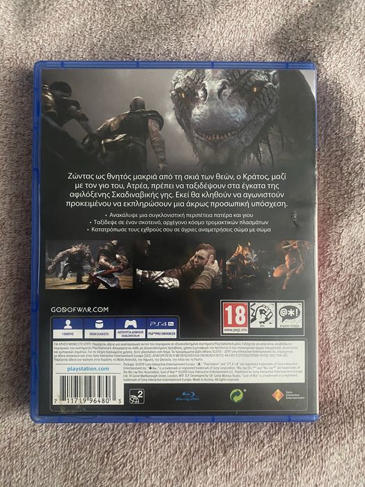 god of war ps4 диск игра на пс4