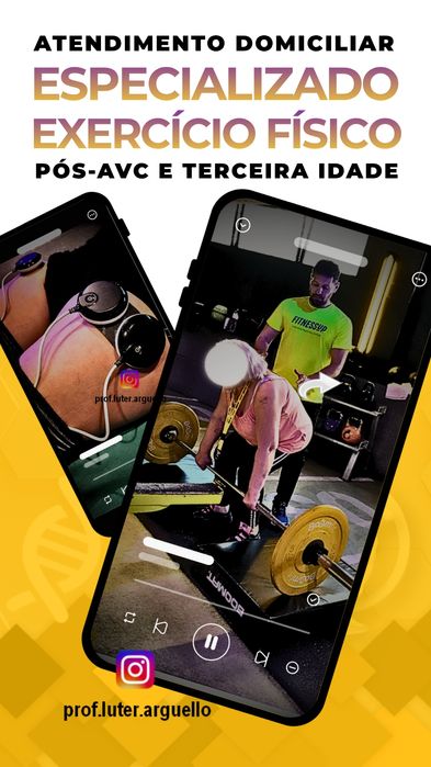 Atendimento domiciliar - exercício físico especializado - AVC pós-reabilitação e terceira idade