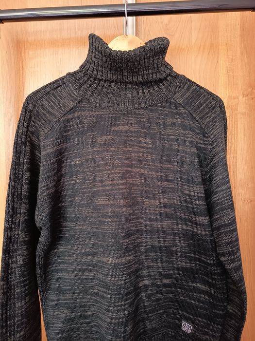 Golf sweter męski ciepły gruby