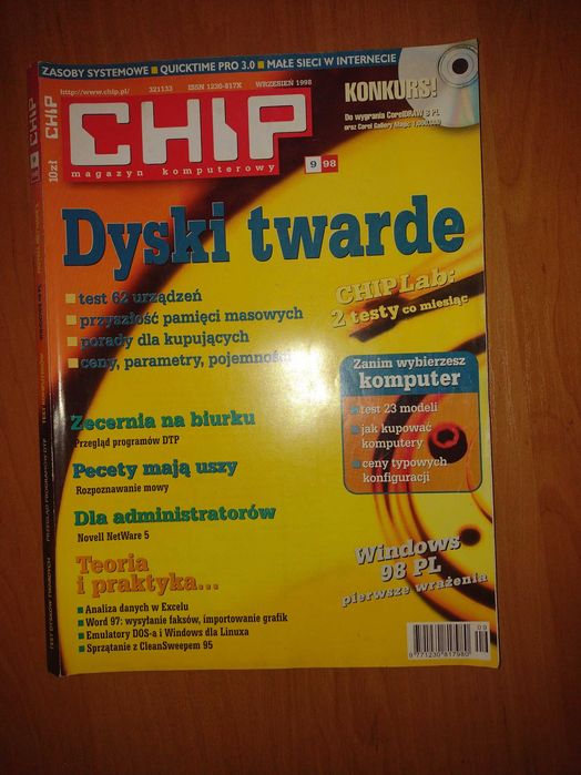 Chip - stare czasopisma komputerowe - zestaw 6 szt.
