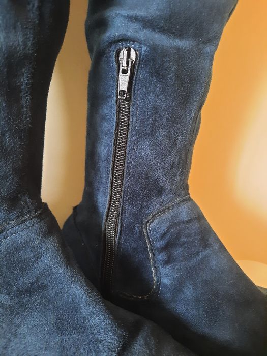 Botas de cano alto azuis