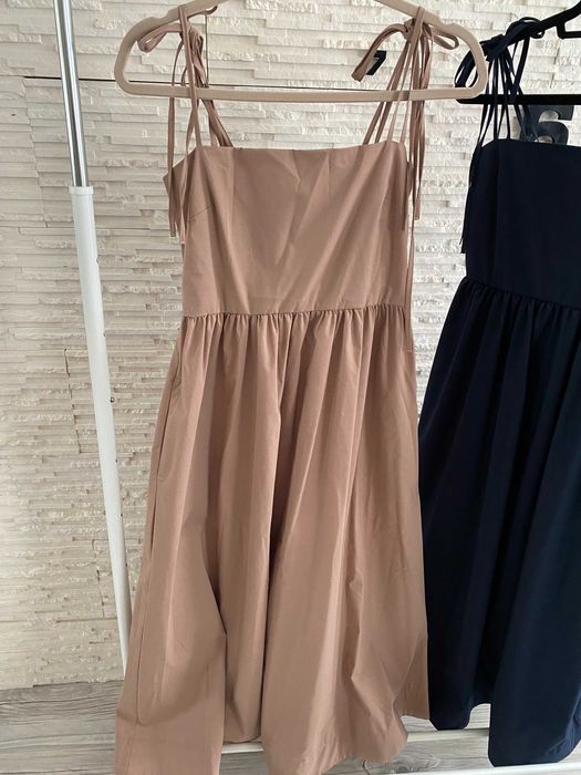 Lemonada nowa długa  sukienka z kieszeniami wiązana beżowa S-M