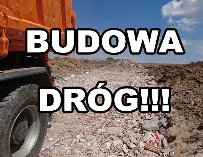 BUDOWA DRÓG od 30 zł m2 korytowanie utwardzenie wykopy drogi z kruszyw