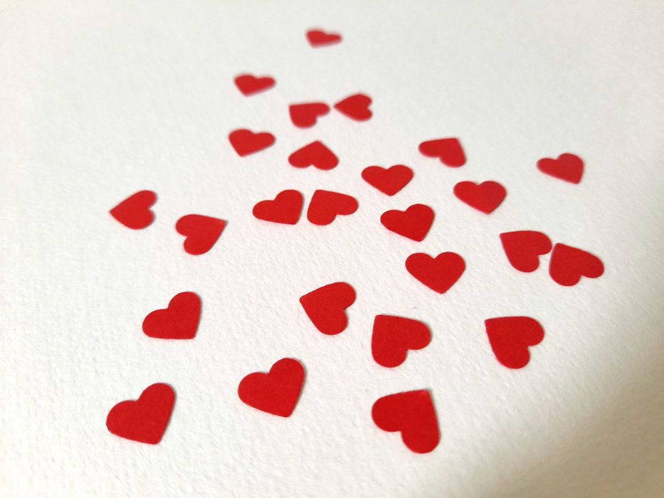 Corações Vermelhos de Papel Minúsculos para Scrapbooking Cartões Álbum