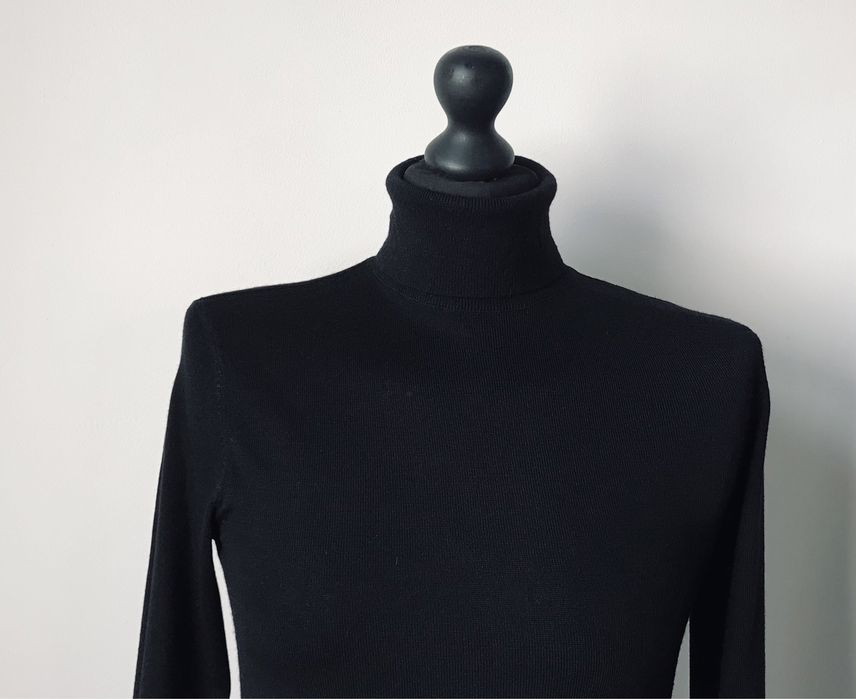 H&M sweter golf męski XS wełna merino