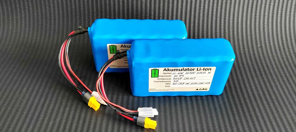 Akumulatory-Baterie  12v-40 Ah li-ion, 3S4P [21700] do łódki zanętowej