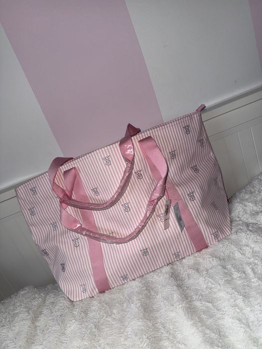 Victoria's Secret VS Torebka Torba typu tote bag kultowe paski idealny
